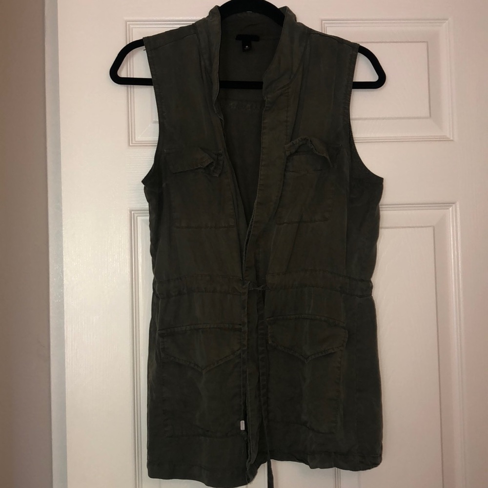 Army Green Button Down Vest
